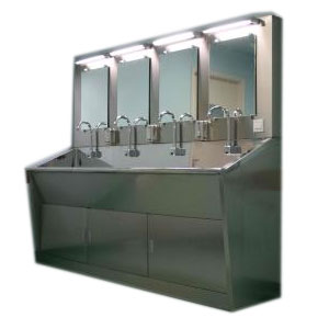 醫(yī)用四人自動感應洗手池-醫(yī)院手術室凈化