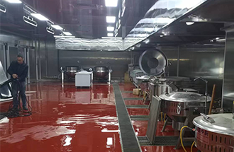 10月5日，泰山玻璃纖維（太原）有限公司職工餐廳裝飾裝修施工項(xiàng)目-志遠(yuǎn)凈化工程項(xiàng)目進(jìn)度